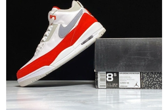 Cheap EP JORDAN 3 CJ0939-100 UNIVERSITY RETRO CJ0939-100 WHITE AIR TINKER RED 1223